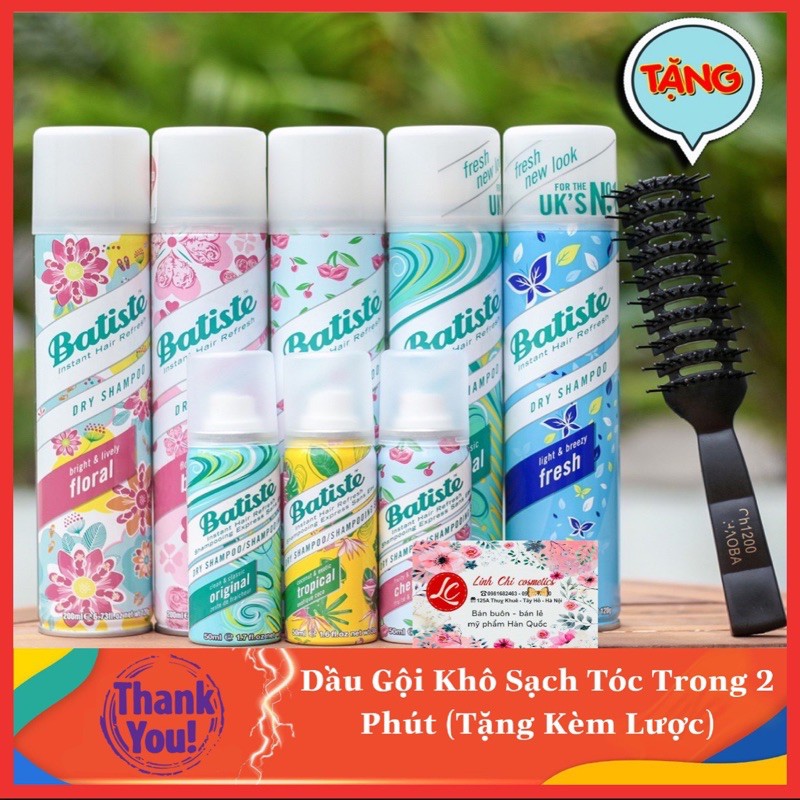 [Sẵn] Dầu Gội Khô Batiste Dry Shampoo 200ml | BigBuy360 - bigbuy360.vn