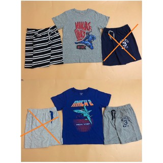 Bộ bé trai tay ngắn thun cotton