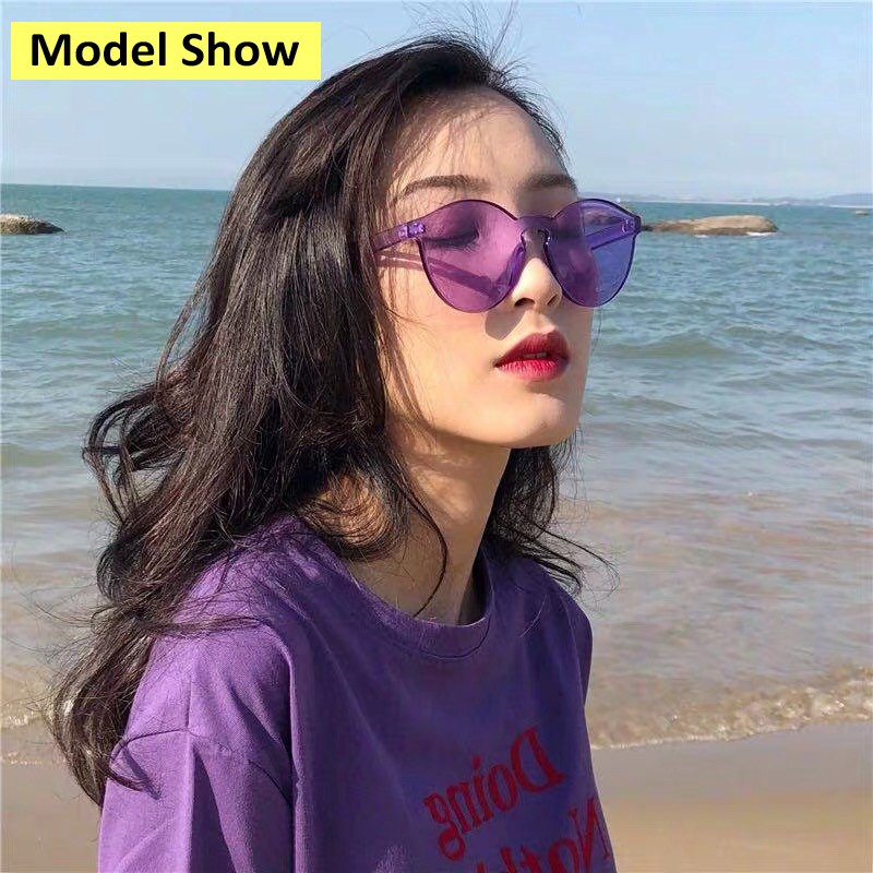 Kính mát gọng tròn không viền dành cho nam nữ | BigBuy360 - bigbuy360.vn