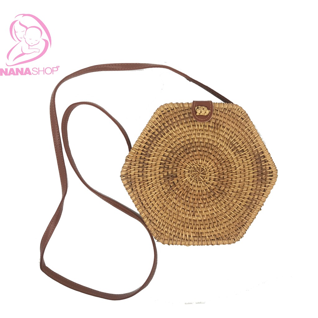 Túi cói lục lăng handmade phong cách VIntage