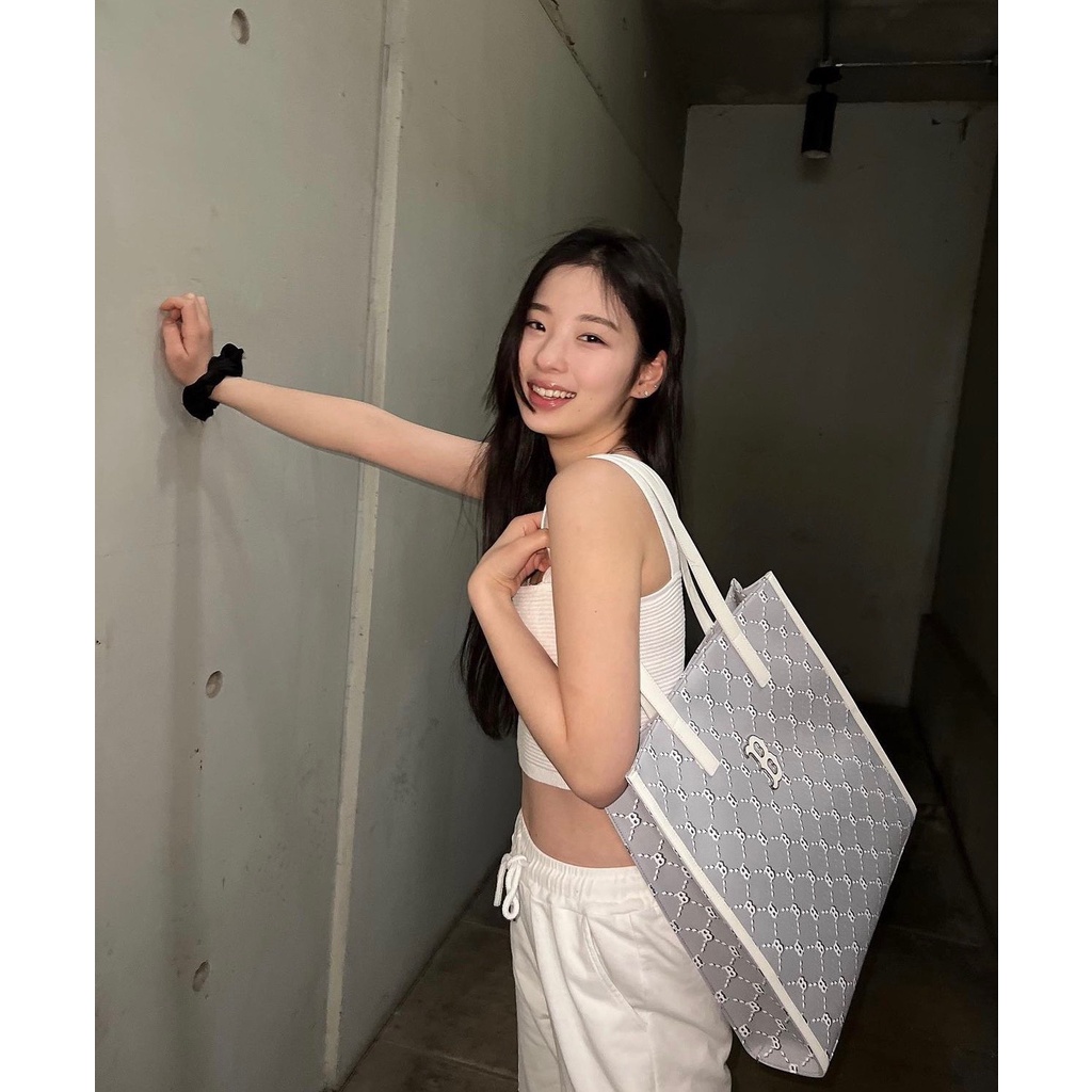 ✅ [ FELIX CHUẨN 1:1 + VIDEO] TÚI TOTE MLB MONOGRAM DIAMOND JACQUARD SHOPPING BAG FULL 3 MÀU HOT  [ 3AORM012N-50BKS ]