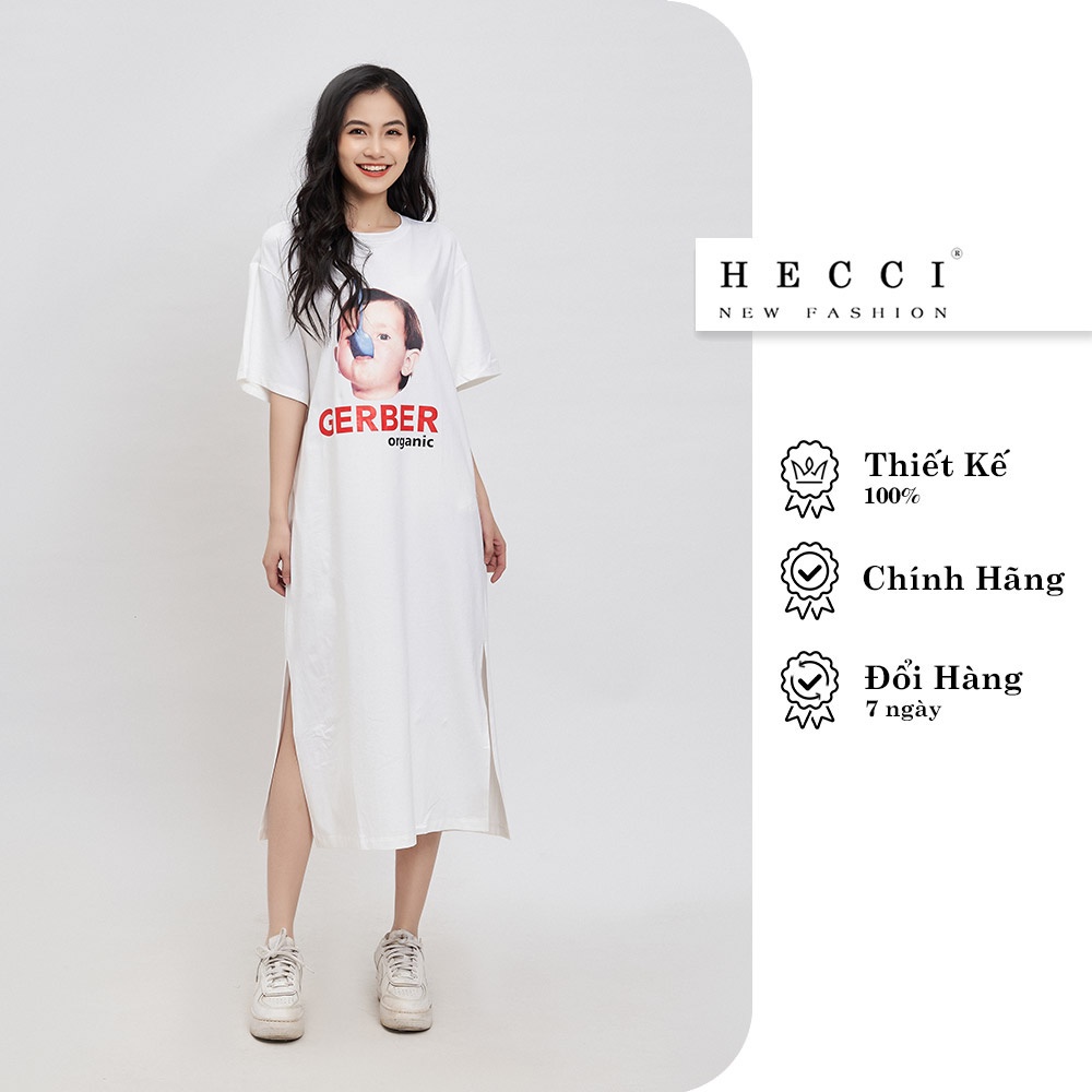Váy suông nữ HECCI chất liệu mềm mại co dãn 4 chiều form mặc thoải mái V200
