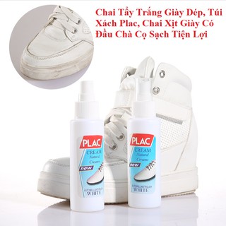 Chai Xịt Tẩy Trắng Vệ Sinh Giày Dép, Túi Xách Plac - Loại Có Đầu Chà Đa Năng