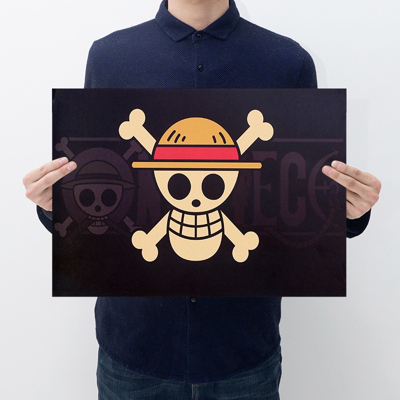 Giấy Dán Tường Họa Tiết one piece Phong Cách Vintage 50.5 * 35 cm