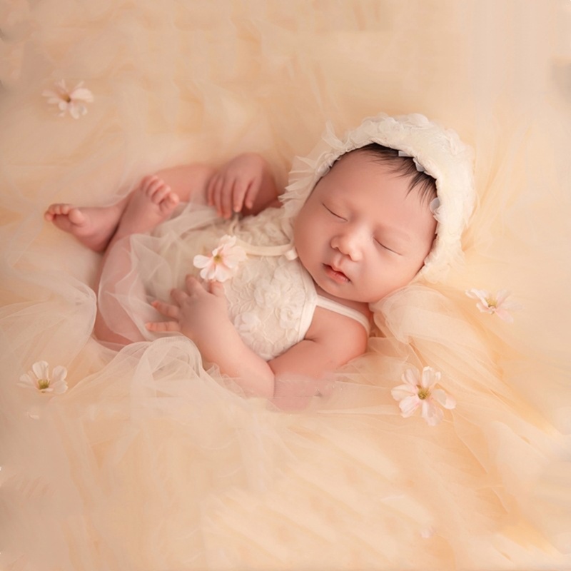 Set 2 Món Đầm Công Chúa Phối Ren Dễ Thương Dùng Chụp Ảnh Cho Bé Gái