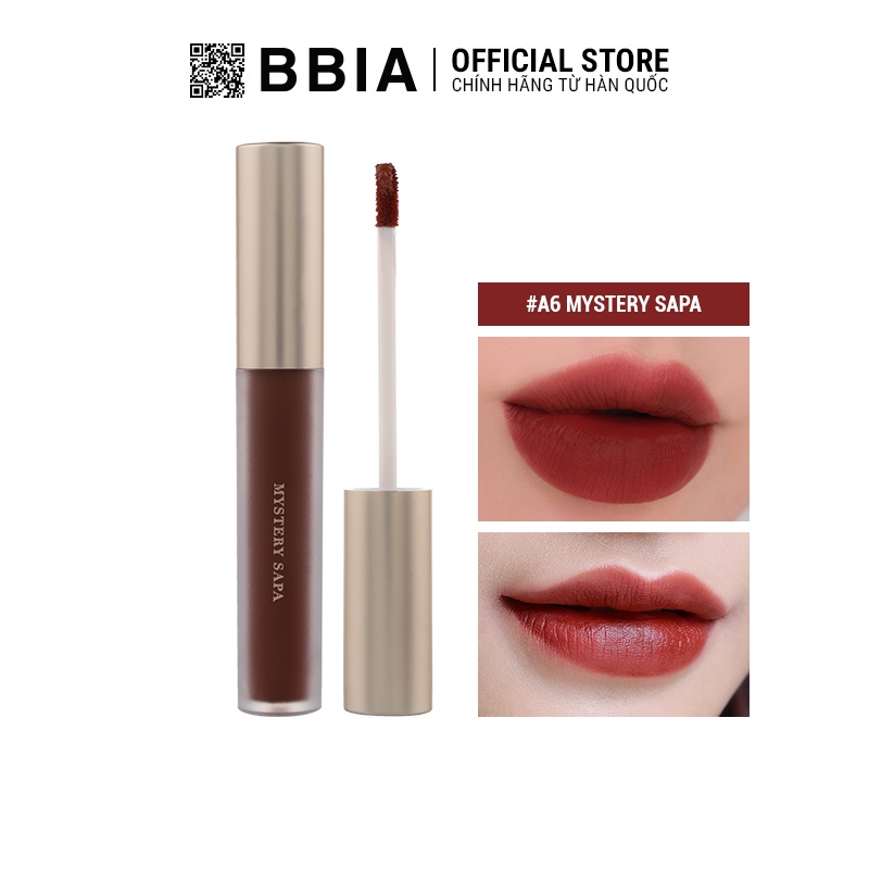 Trọn Bộ 6 Son kem lỳ Bbia Last Velvet Lip Tint Asia Edition 2 ( 6 x 5g) (6 Màu) 100g - Bbia Official Store