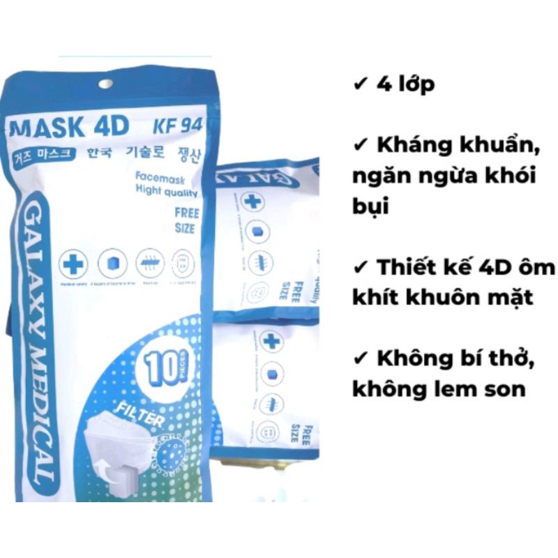 Khẩu trang GALAXY MEDICAL KF 94, Set  50 Cái.