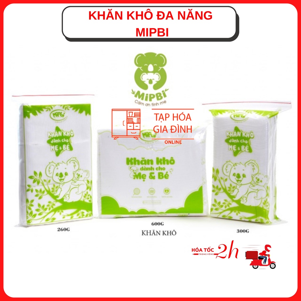 600g Khăn khô đa năng siêu mềm Mipbi cho bé - made in Viet Nam