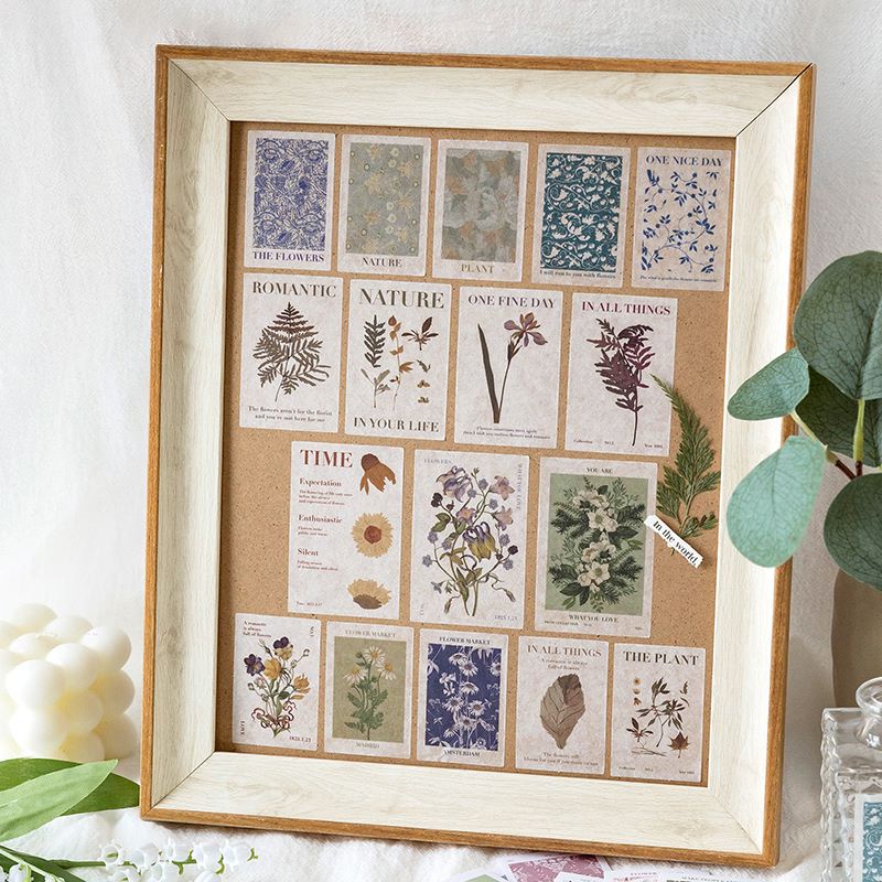 Túi 30 Tờ Nhãn Dán Giấy Washi Phong Cách Retro Dùng Trang Trí Sổ Tay DIY