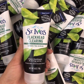 Sữa rửa mặt sạch mụn đầu đen st.ives trà xanh 170g