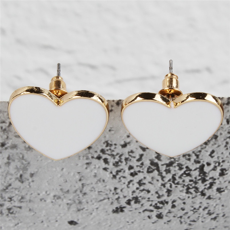 Street Style Heart Stud Earrings for Women Love Heart Fashion Earrings