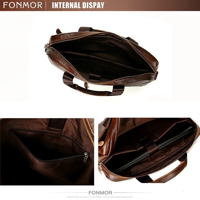 🔥 Hàng sẵn sàng🔥 【Leacat】cặp da bò Túi xách da thật Túi xách nam công sở sang trọng cao cấp | BigBuy360 - bigbuy360.vn