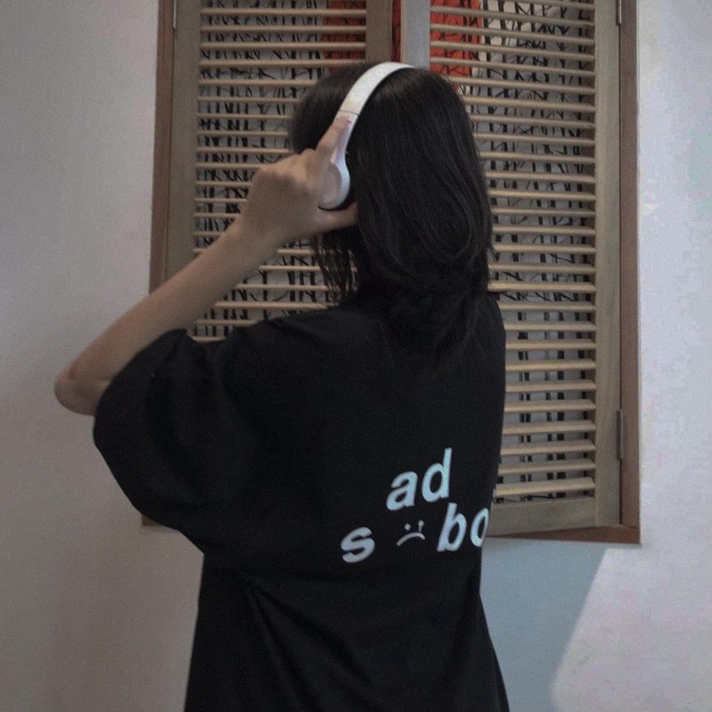 Áo thun trơn tay lỡ Sad Boiz Sad Boy phông Unisex form rộng oversize Ulzzang - Gin Store