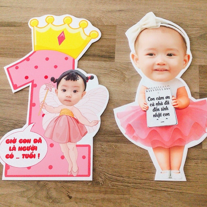 Hình Chibi trang trí tiệc sinh nhật, thôi nôi cho bé