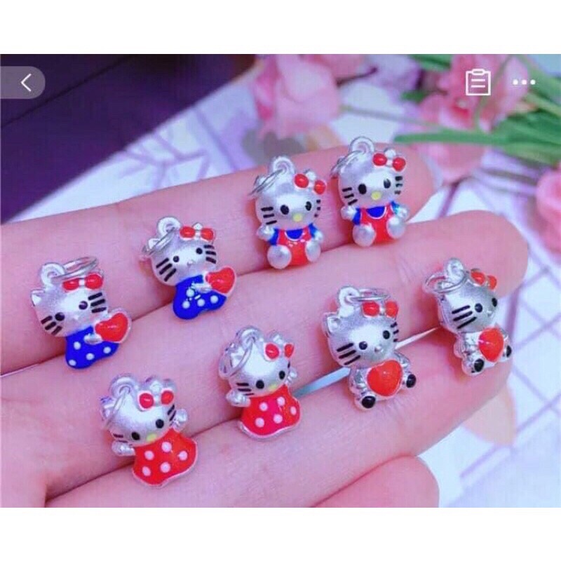 VÒNG DÂU TẰM MÈO HELLO KITTY 9 BI BẠC