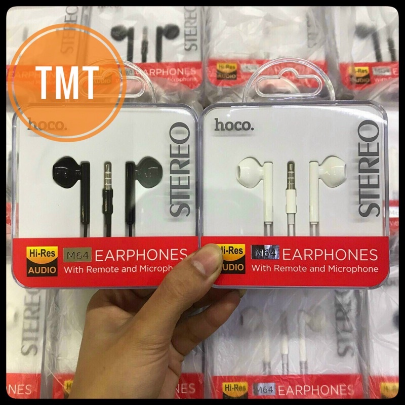 Tai nghe nhét tai Hoco M64 Melodious jack kết nối 3.5mm, âm thanh cực hay - CHÍNH HÃNG