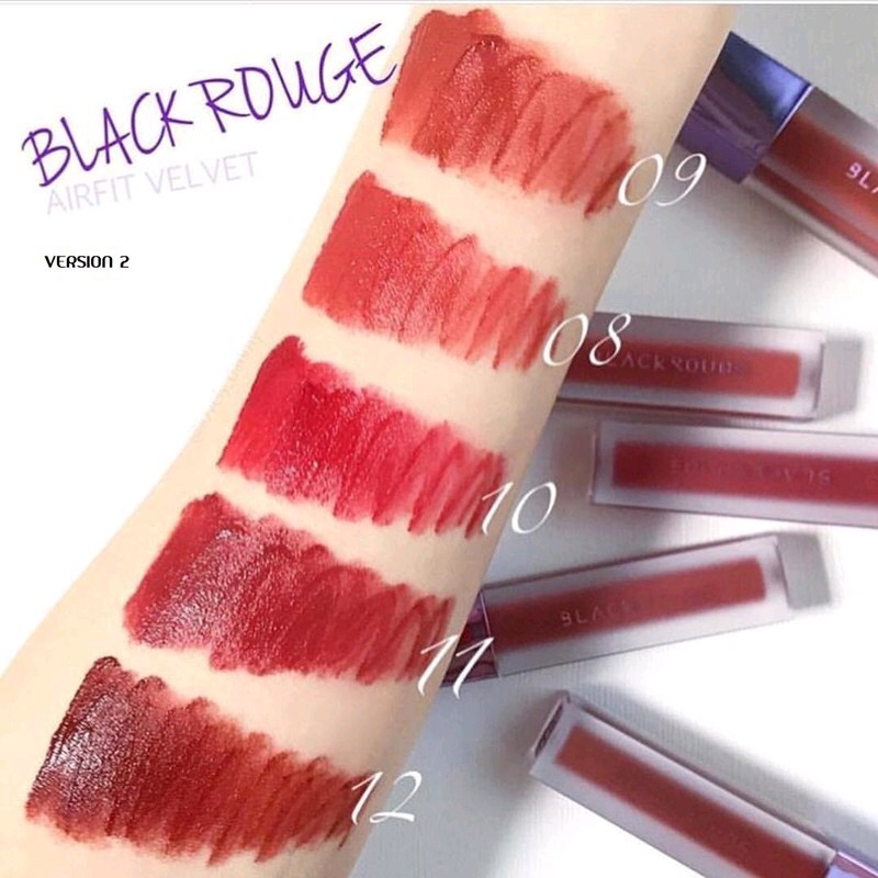 SON KEM LÌ BLACKROUGE AIR FIT VELVET TINT VER 2 MÀU A8 -> A12