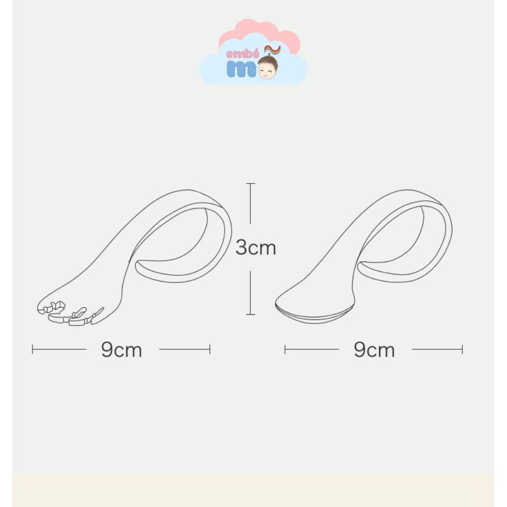 Set Thìa Nĩa Xoắn Cong Tập Ăn Dặm MISUTA - Embé Mỡ
