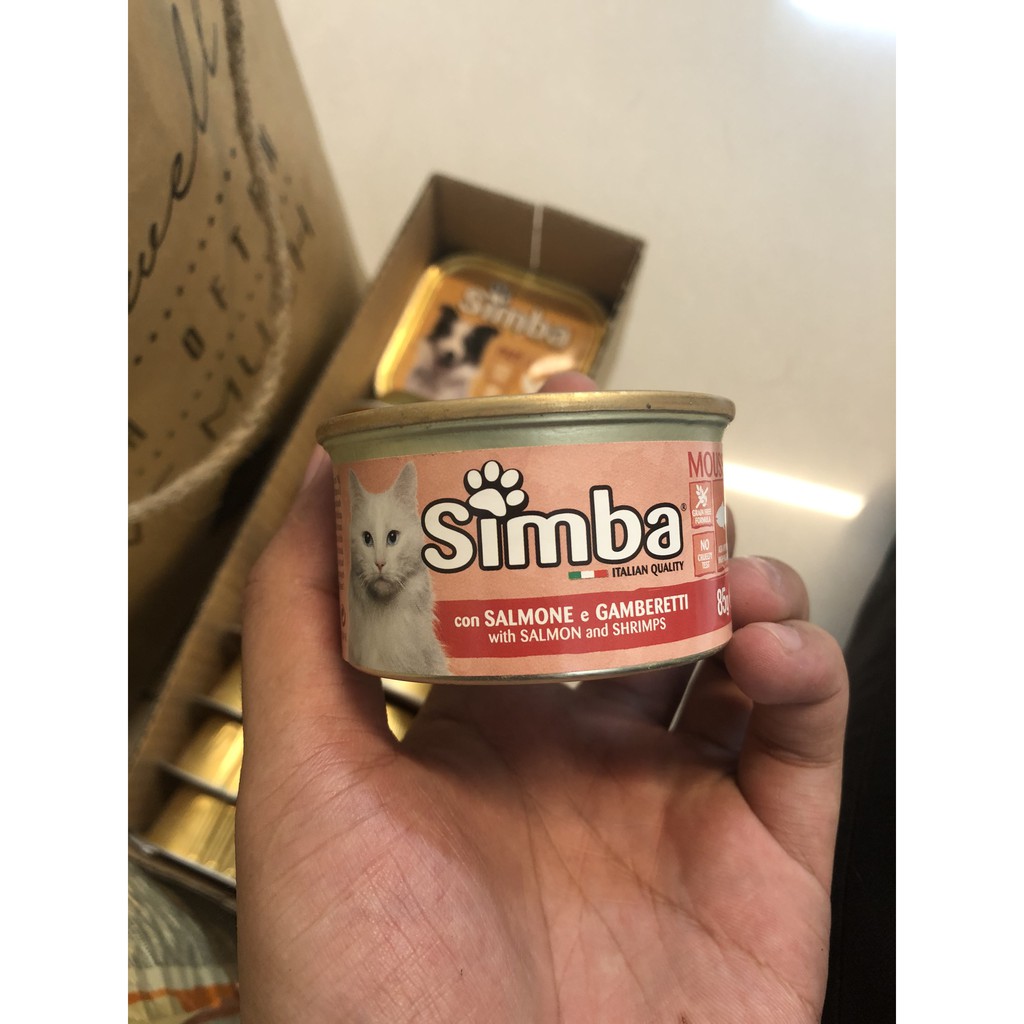 DATE 2025 PATE SIMBA lon 85gr dành cho mèo nhập khẩu Ý