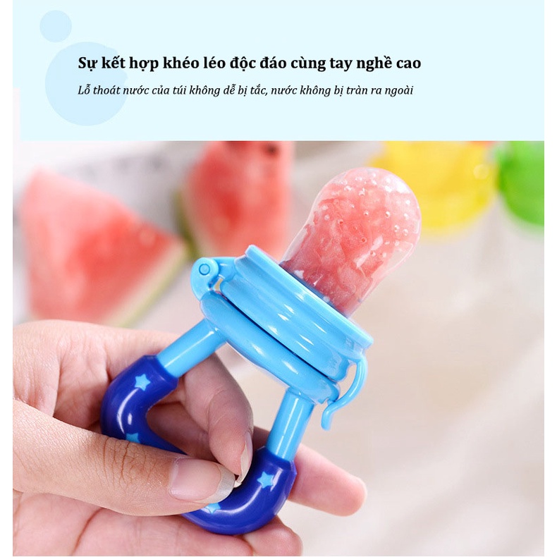 Túi nhai ăn dặm cho bé chất liệu silicon cao cấp an toàn, vệ sinh - Babysafe69