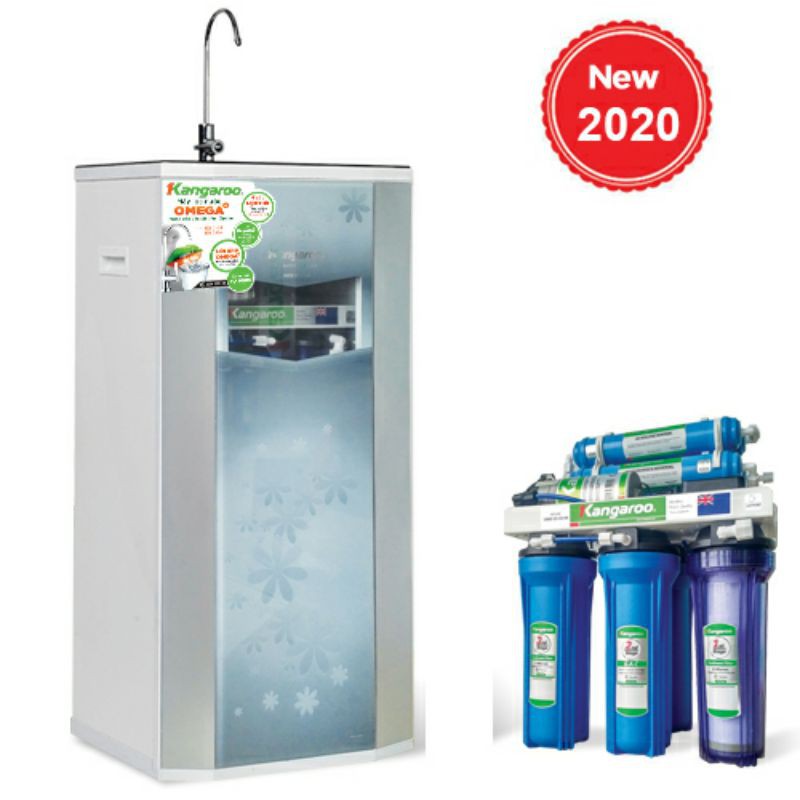 Máy lọc nước Kangaroo KG01G4 Omega+ Chống Oxi Hóa - 57.5 x 33.5 x 44 cm, 8 lõi lọc