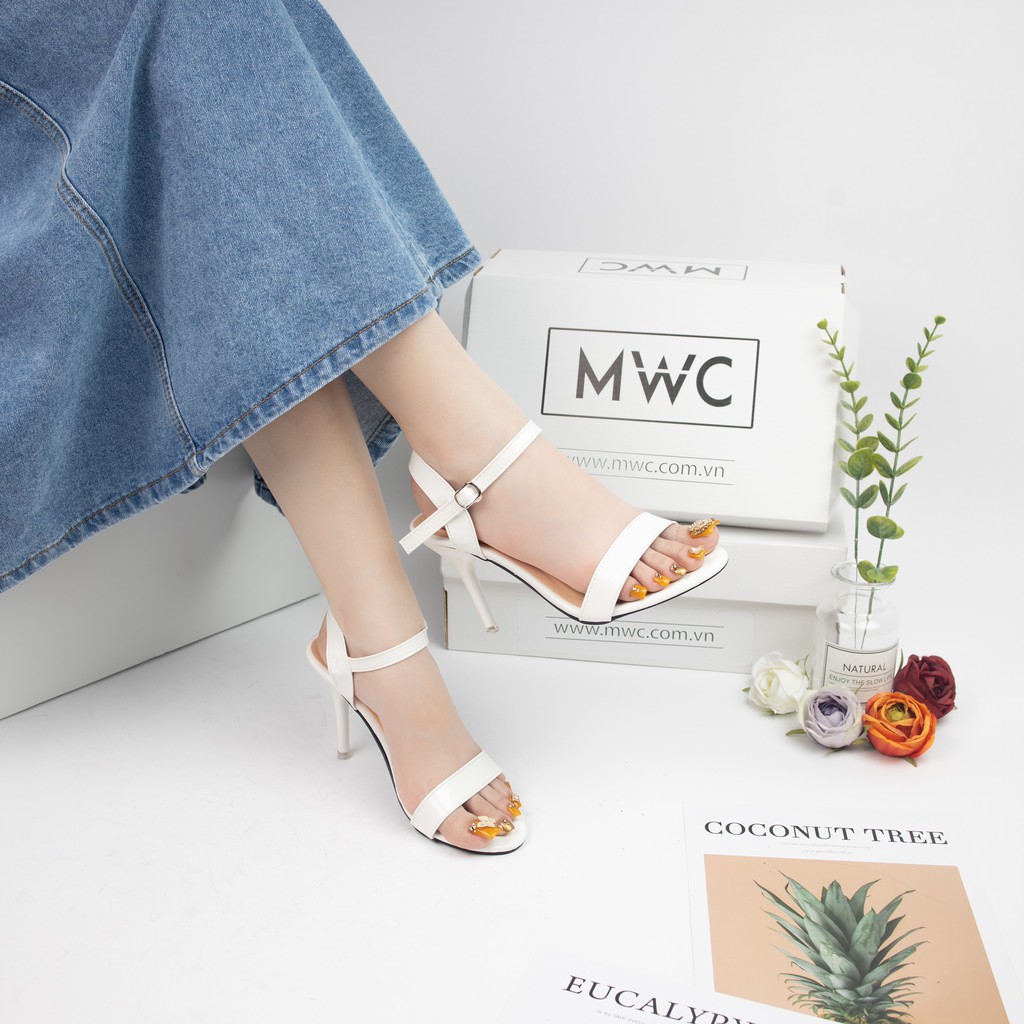 Giày Cao Gót MWC Kiểu Dáng Sandal Mũi Tròn Đế Nhọn 7cm NUCG - 3884