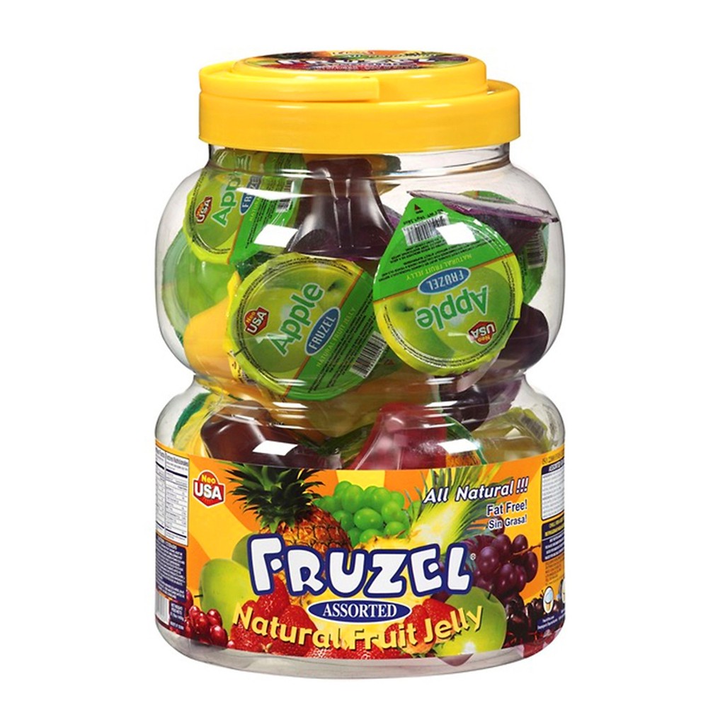 Thạch rau câu trái cây Neo USA Fruzel Assorted Natural Fruit Jelly 1450g