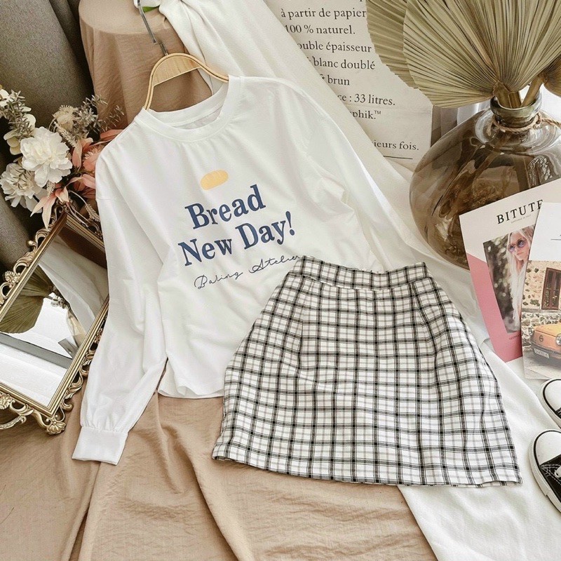 Set cv caro áo trắng