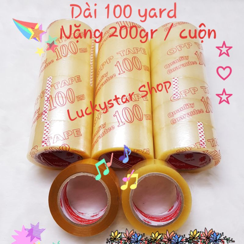 [1 LỐC / 6 CUỘN / 1,2 KÝ] ☆ Băng keo trong / Băng keo đục OPP, rộng 4,7cm, nặng 200 gram/cuộn, dán thùng carton, bao bì.