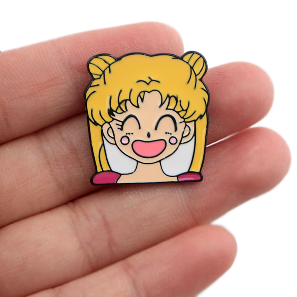 SAILOR MOON Ghim Cài Áo Hình Thủy Thủ Mặt Trăng Dễ Thương Cho Nữ