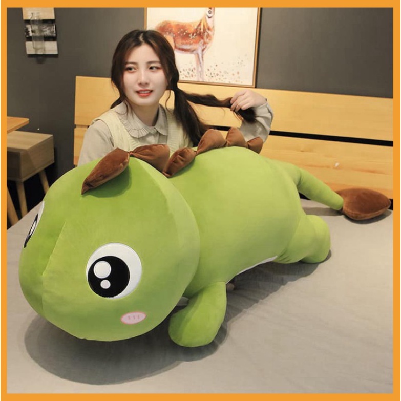 Gấu Bông Khủng Long Đuôi Tim Siêu To Khổng Lồ Gối Ôm Hình Thú Chất Liệu Cao Cấp Siêu Êm Kích Thước 155cm-1m8