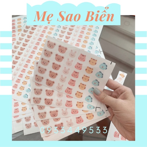 Sticker in nhiệt dán bình sữa, đồ dùng cho bé chống nước