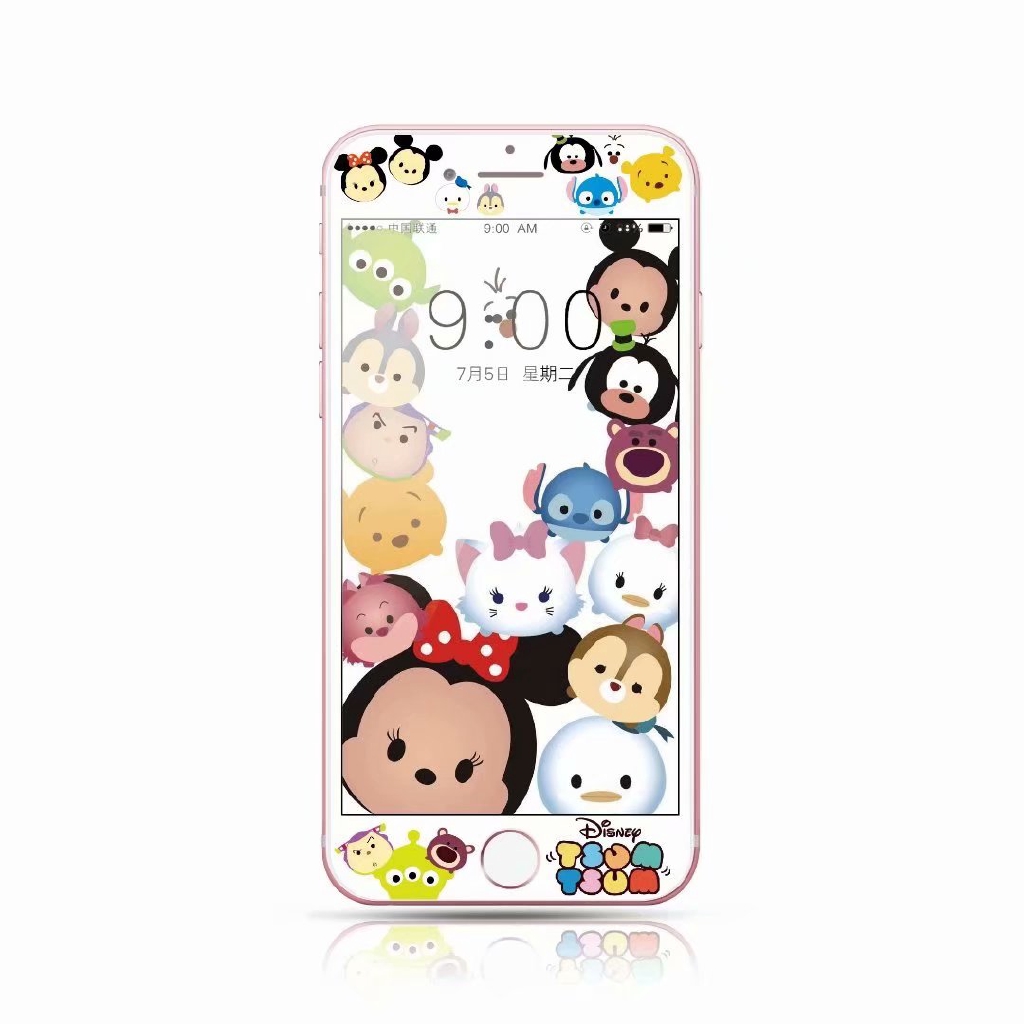 Kính Cường Lực Bảo Vệ Màn Hình In Hình Mickey Minnie Cho Iphone 7 I8 I6 6s Plus 7plus