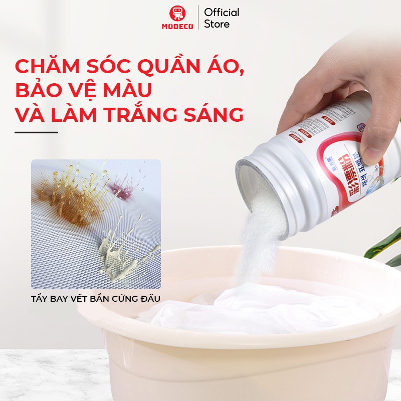 Bột Tẩy Trắng Quần Áo LANJIEXING 300g - Làm Sạch Vải Ố Vàng, Vết Bẩn Khó Giặt, Quần Áo Bị Mốc - Hàng Chính Hãng - Modeco