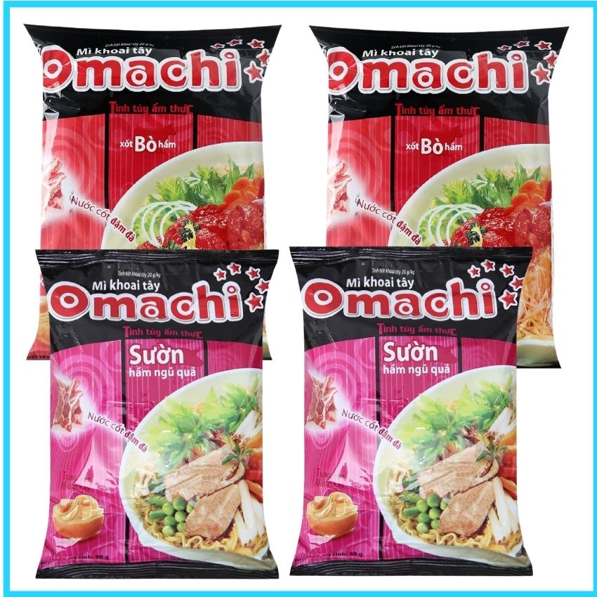 Mì khoai tây Omachi thung 30 góix80g