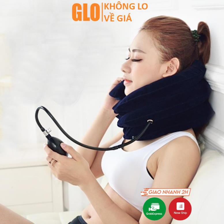 Đai Gối Hơi Massage Hỗ Trợ Điều Trị Liệu Kéo Giãn Đốt Sống Cổ 3 Tầng