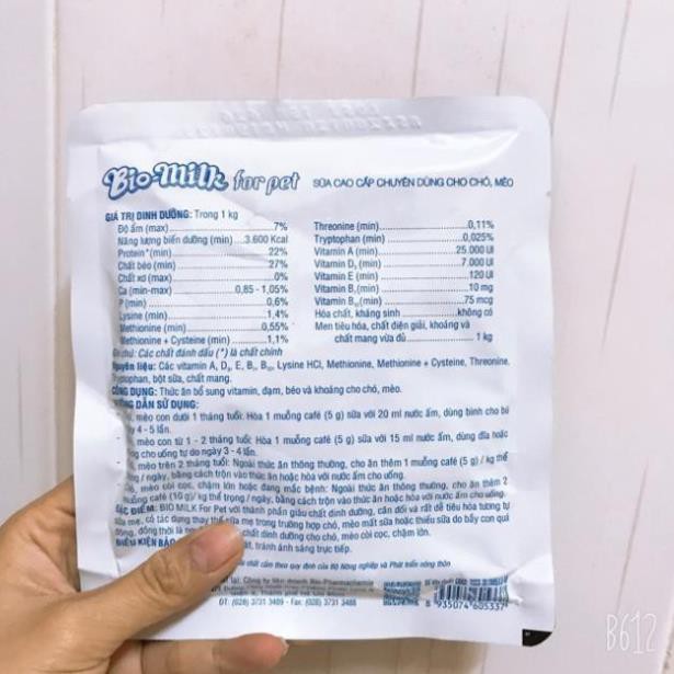 [ GIÁ SỈ] BIO MILK FOR PET- SỮA DINH DƯỠNG CHO CÚN, CHÓ MÈO