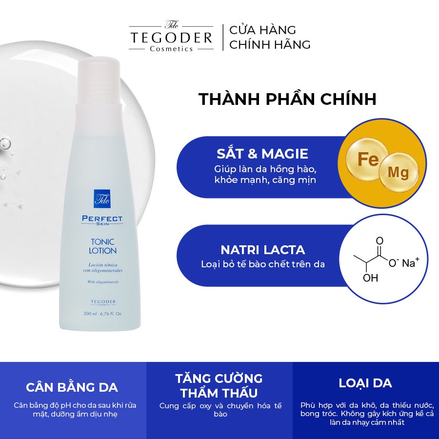 Sữa rửa mặt dịu nhẹ chăm sóc làn da nhạy cảm Tegoder Perfect skin cleansing milk 200ml mã 5794