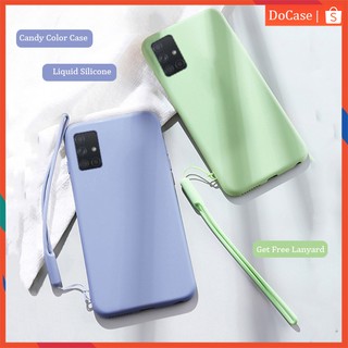 Ốp điện thoại silicone mềm màu kẹo cho Samsung Galaxy A51 A71