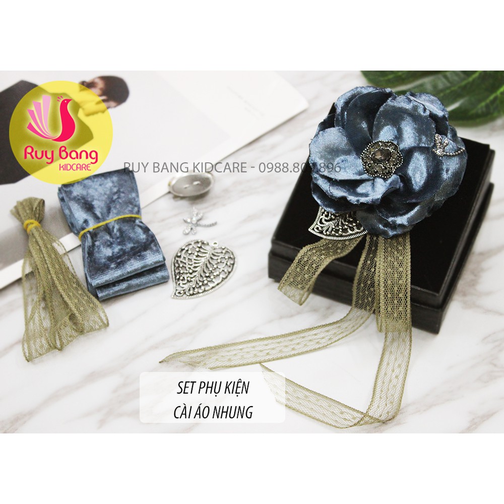 Set Combo nguyên liệu cài áo Nhung Tuyết