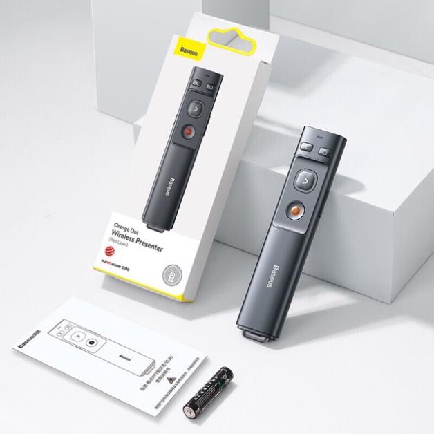 Baseus -BaseusMall VN Bút Laser trình chiếu Baseus Orange Dot Wireless Presenter cho Laptop/ Macbook