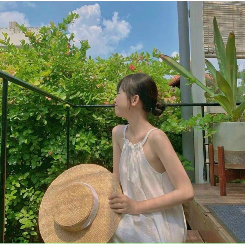 Đầm maxi 2s xẻ tà dây thắt rút | BigBuy360 - bigbuy360.vn