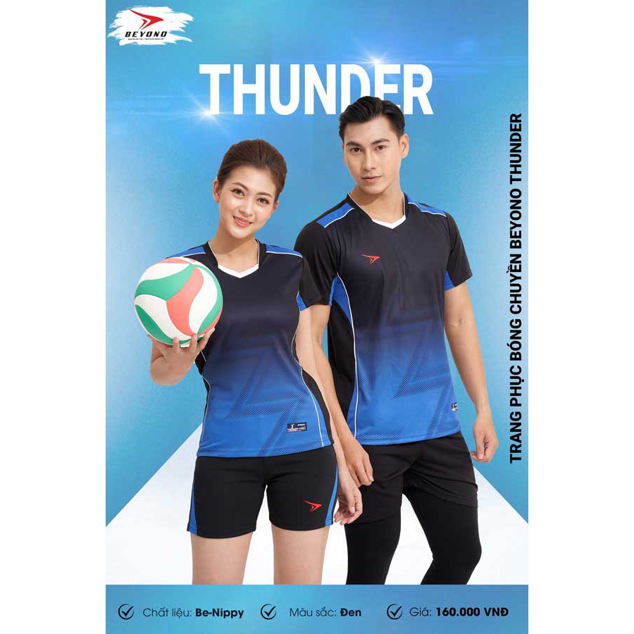 Bộ quần áo bóng chuyền nam và nữ Beyono Thunder - vải mè cao cấp ,mịn và thoáng mát - hàng phân phối chính hãng