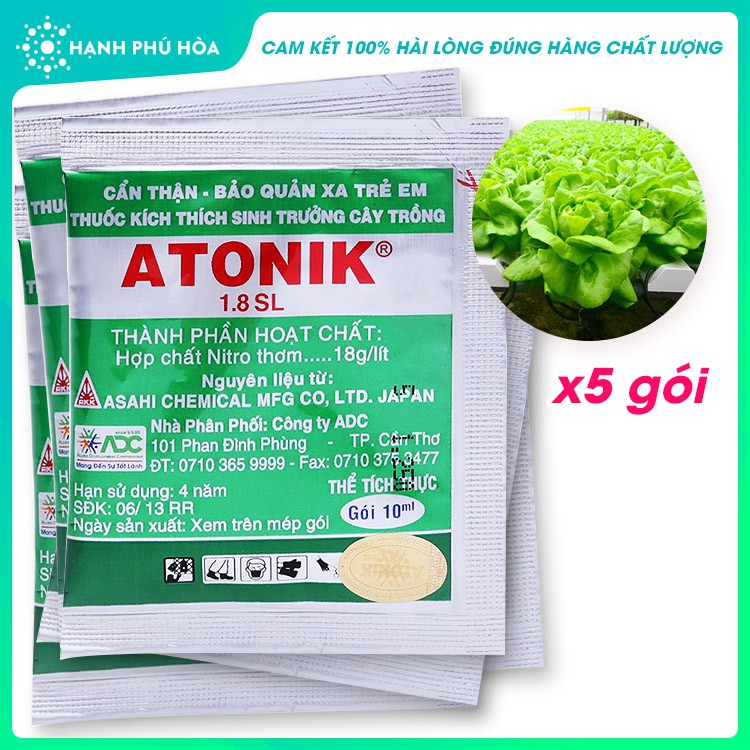 COMBO 5 Gói Thuốc kích thích sinh trưởng ATONIK 1.8SL- Tăng Ra Rễ, Nảy Mầm, Sinh Trưởng Tốt