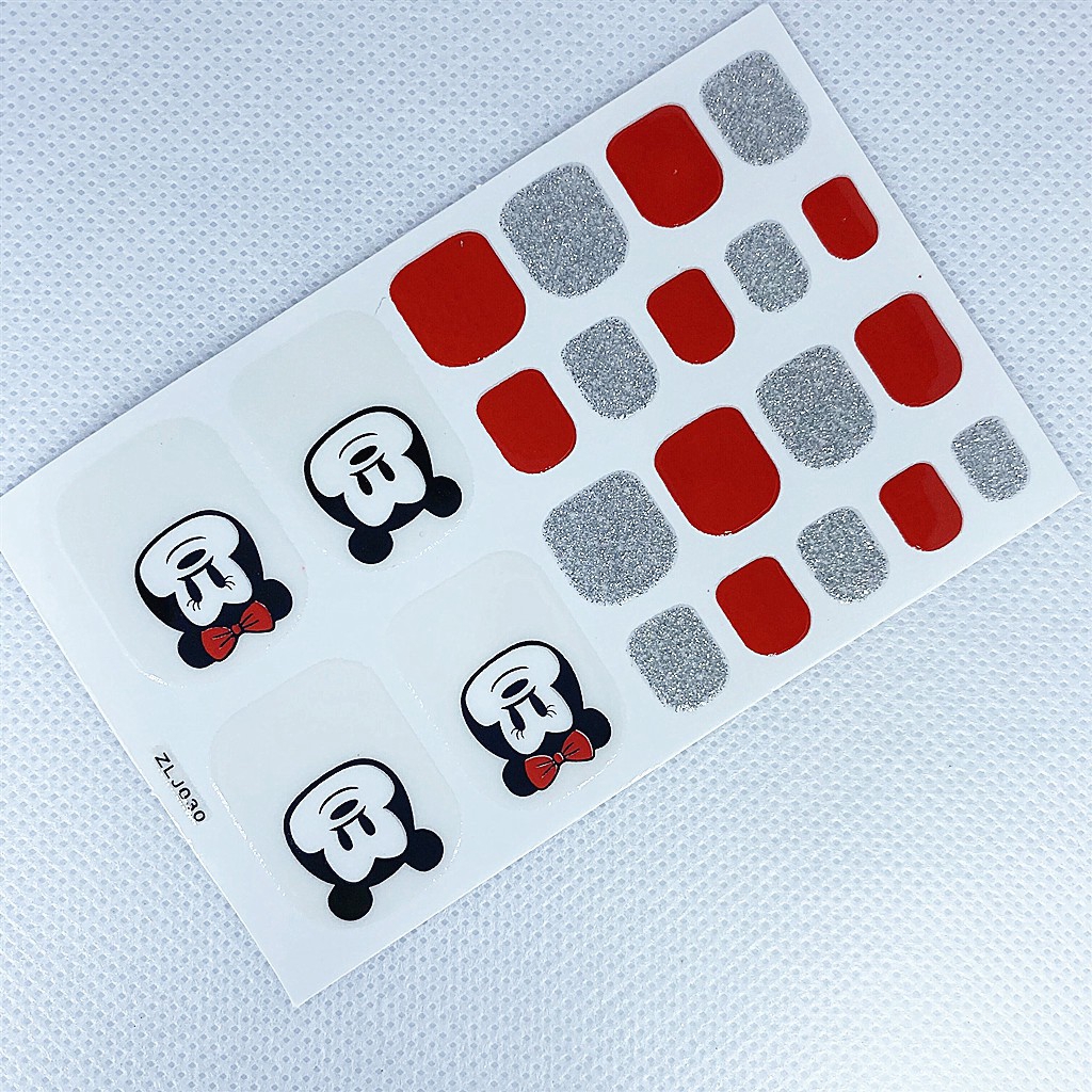 Set 22 miếng dán móng chân họa tiết phong cách nhật