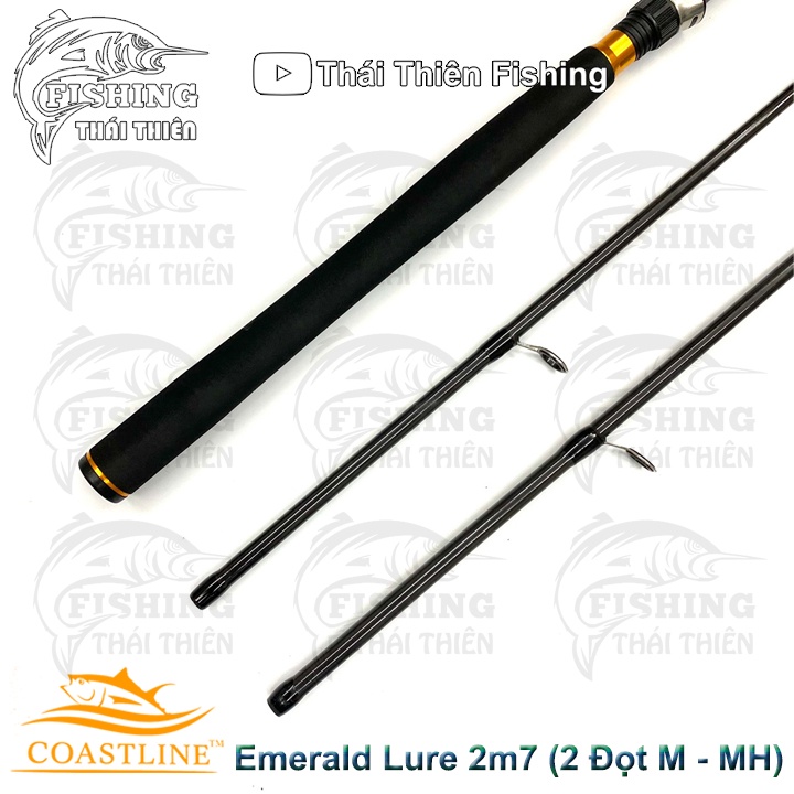 Cần Câu Cá Coastline Emerald Lure Máy Đứng 2m7 2 Ngọn M - MH Chất Liệu Carbon Khoen 1 Chân, Pat Kiểu Mới