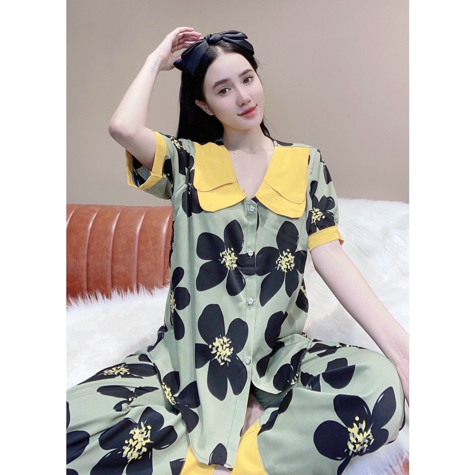 Bộ lụa  mango ,satin kimono (free size dưới 58kg)