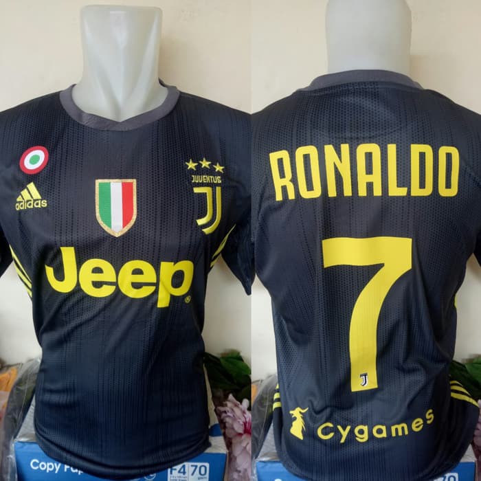 Áo Thun Juventus 3rd Ronaldo Cygames Jersey 2018 / 2019 Chính Hãng