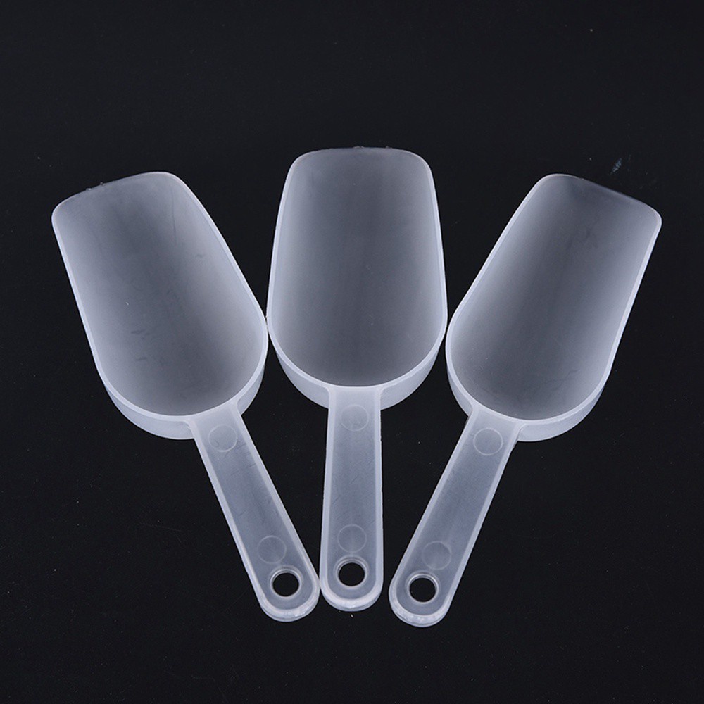 ELEGANT81 1/3 Pcs Measuring Scoops Protein Powder Ice Tray Shovel Ice Cream Rice Beans Sugar Kitchen Flour Candy Dessert Multifunctional for Party Dessert Buffet Weddings Clear Scoops