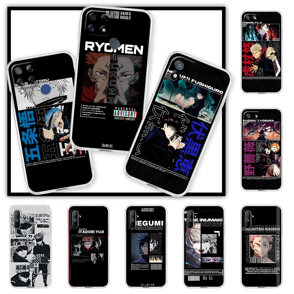 Ốp Điện Thoại Trong Suốt Hình Anime jujutsu kaisen Cho Realme C20 C21 C21Y C25 C25Y C25S